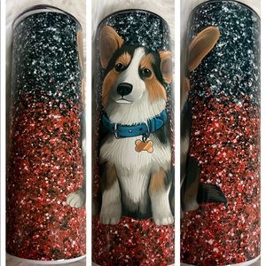 Brand new triblend corgi 20 ounce metal Tumblr